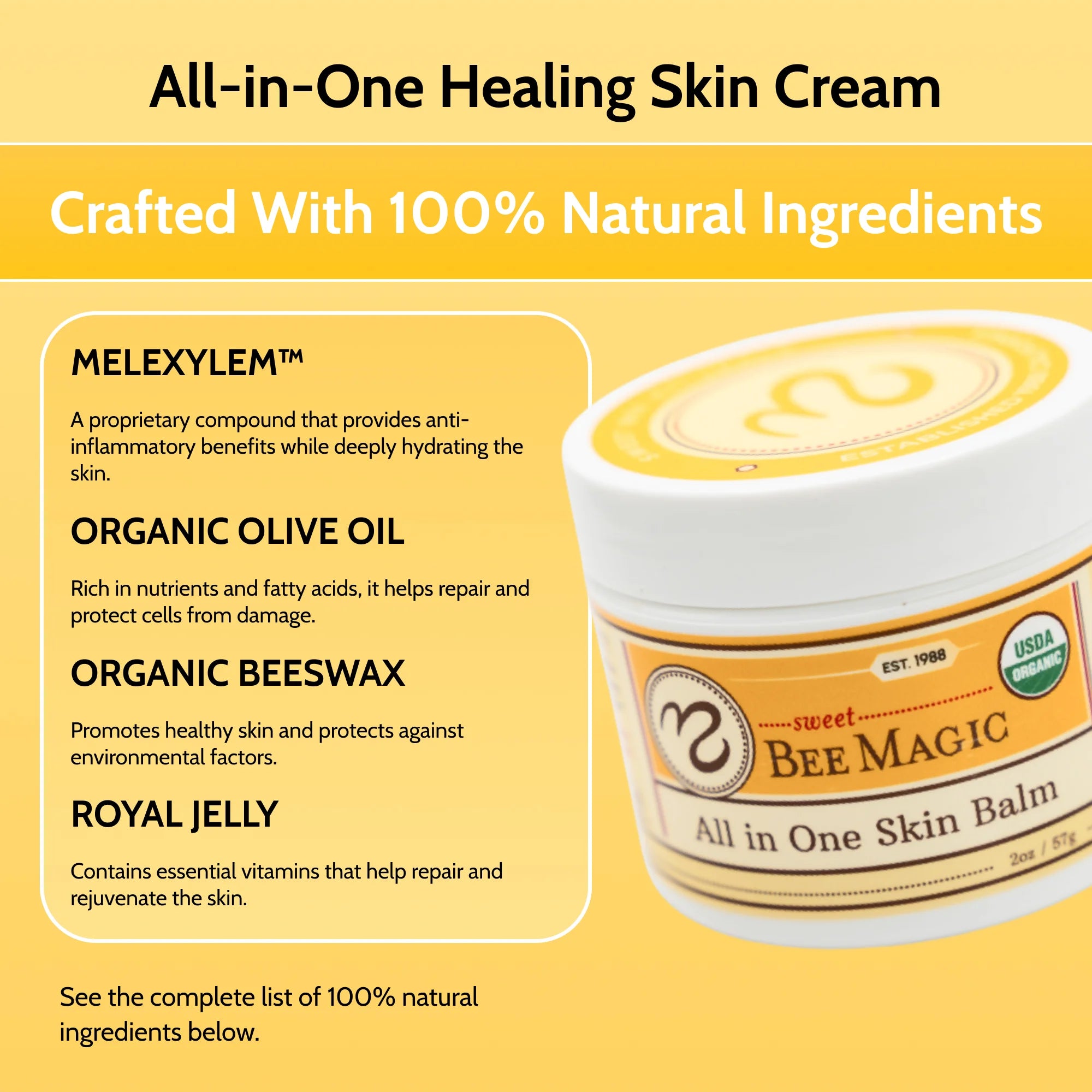 Sweet Bee Magic™ - All In One Organic Skin Balm