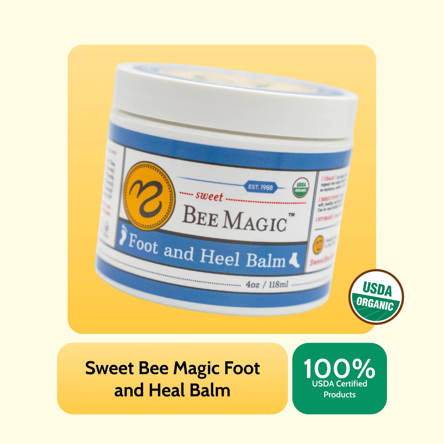 Sweet Bee Magic™ - Organic Foot and Heel Balm