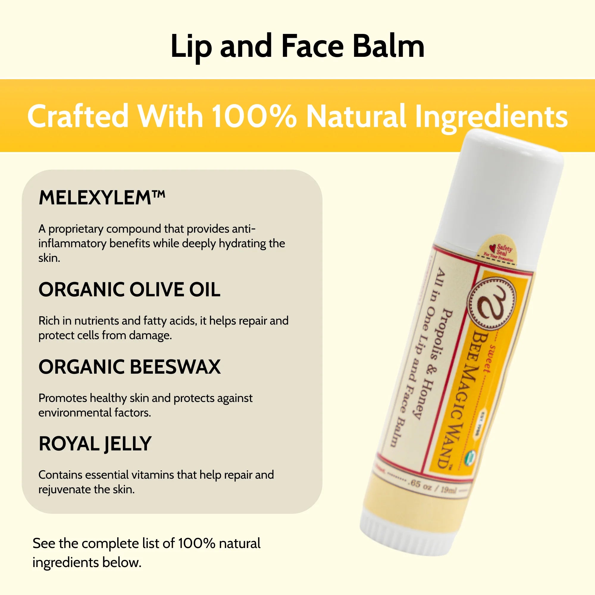 Sweet Bee Magic™ Wand - Organic Lip Balm